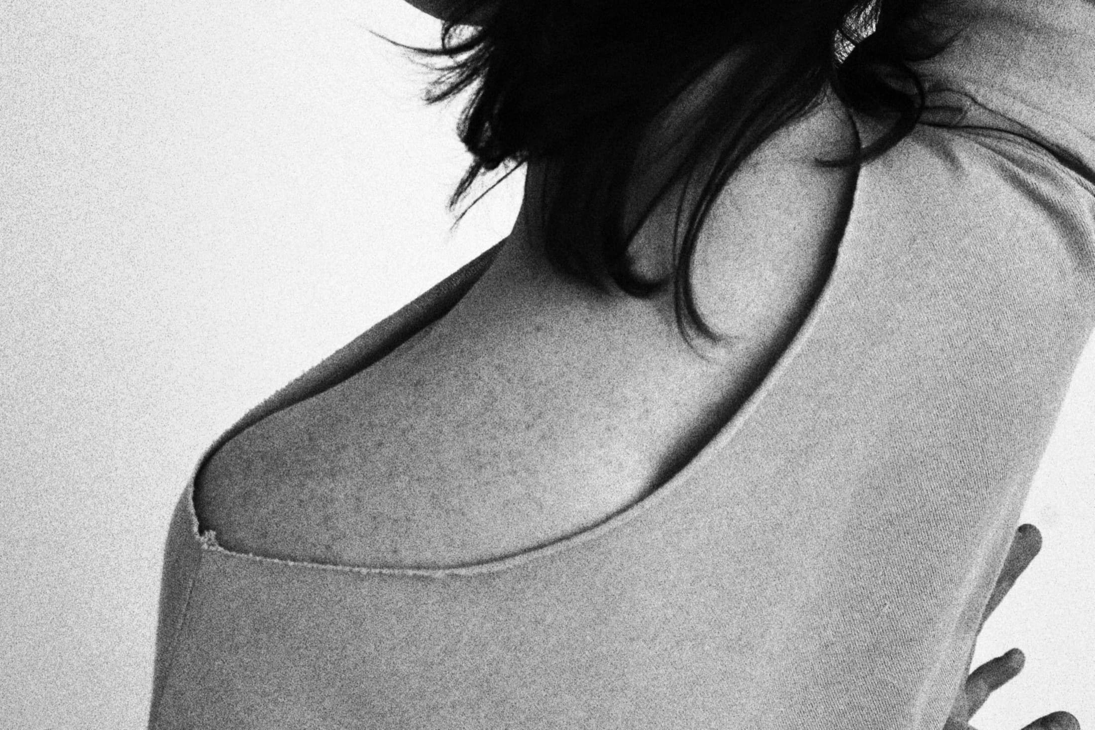 asymmetric long-sleeve with tie